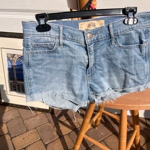 Light wash Hollister jeans shorts